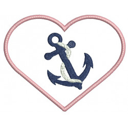 Stickmuster - Herz Anker